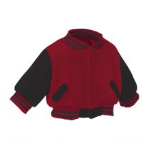 Bearwear Varsity Letterman Jacket - Red with Black Sleeves